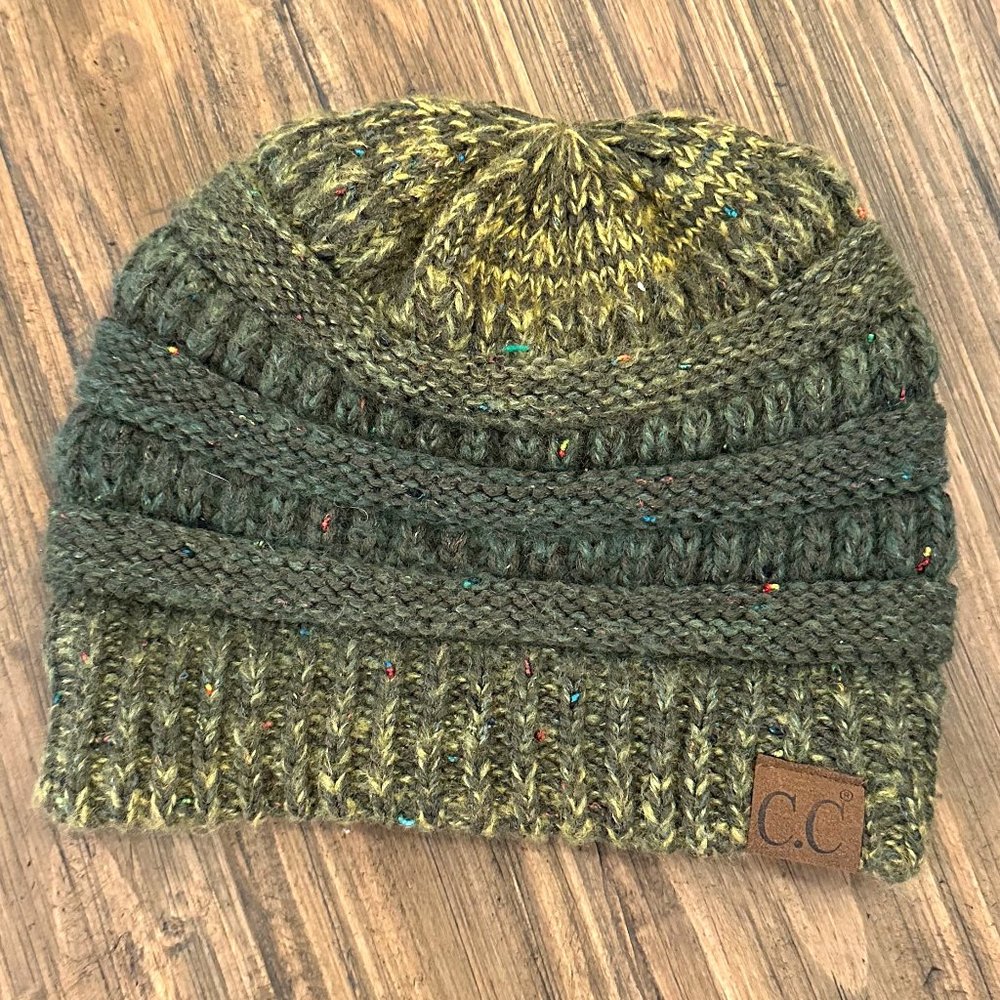 C.C Unisex Ribbed Confetti Knit Beanie